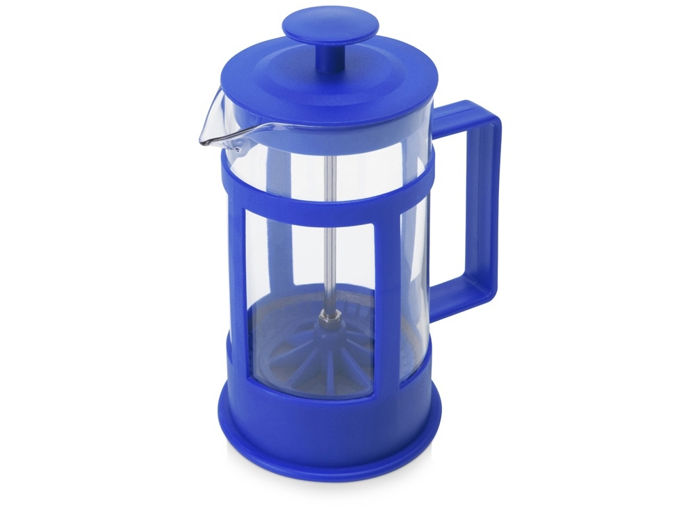 Подарочный набор с чаем, кружкой и френч-прессом «Чаепитие», синий, прозрачный, дерево, пластик, стекло, керамика