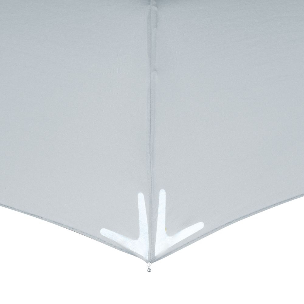 Зонт складной Safebrella, серый, серый, купол - эпонж; каркас - стеклопластик, сталь; ручка - пластик