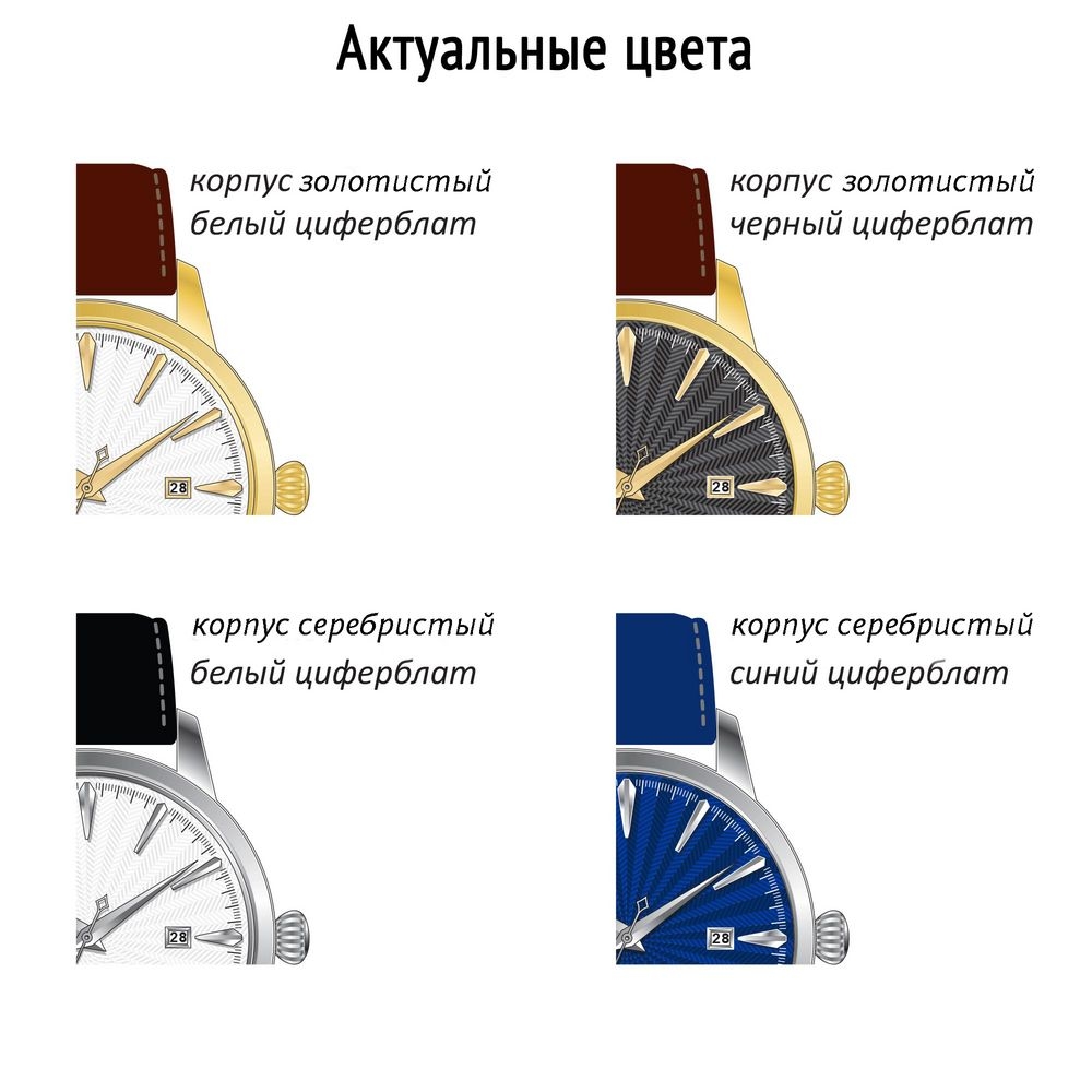 Часы наручные Zeit Luxe на заказ, натуральная кожа; нержавеющая сталь