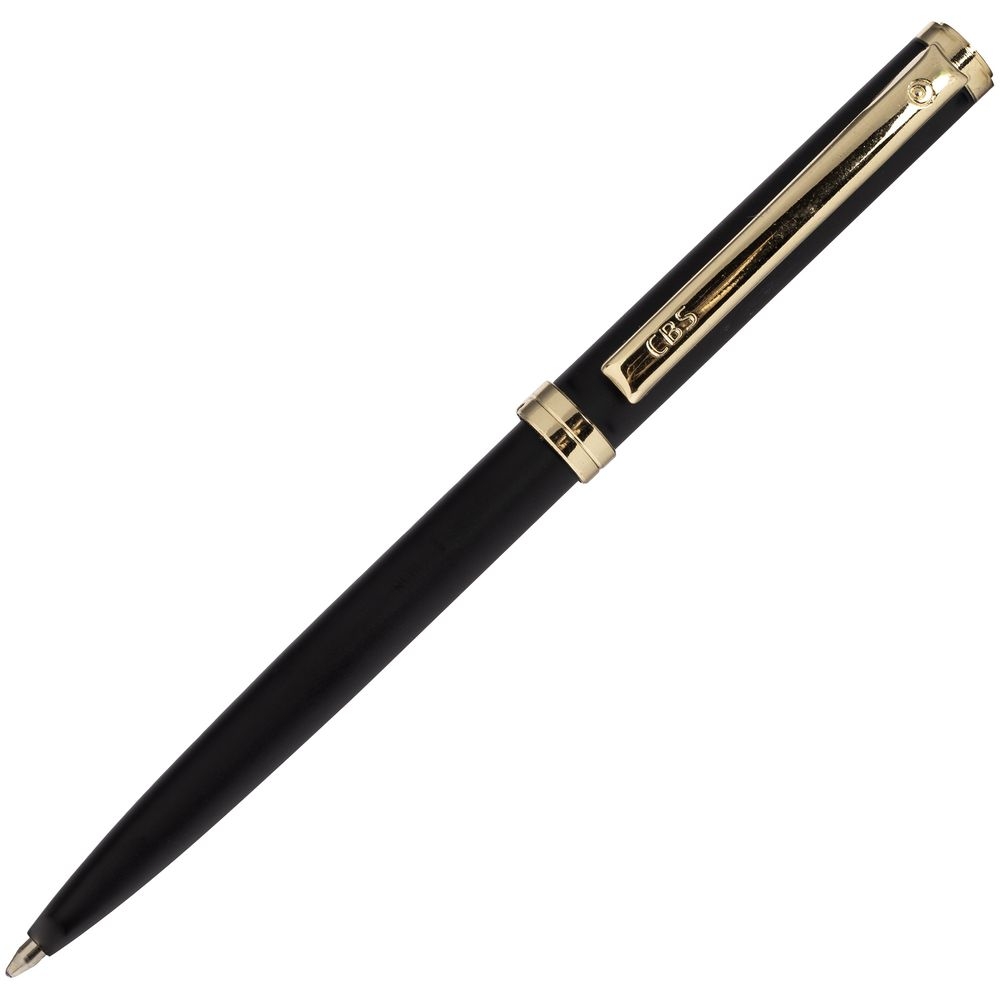 Ручка шариковая Delgado, матовая черная, черный, металл
