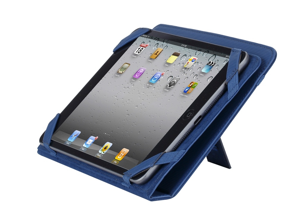 Чехол универсальный для планшета 8", синий, пластик, микроволокно