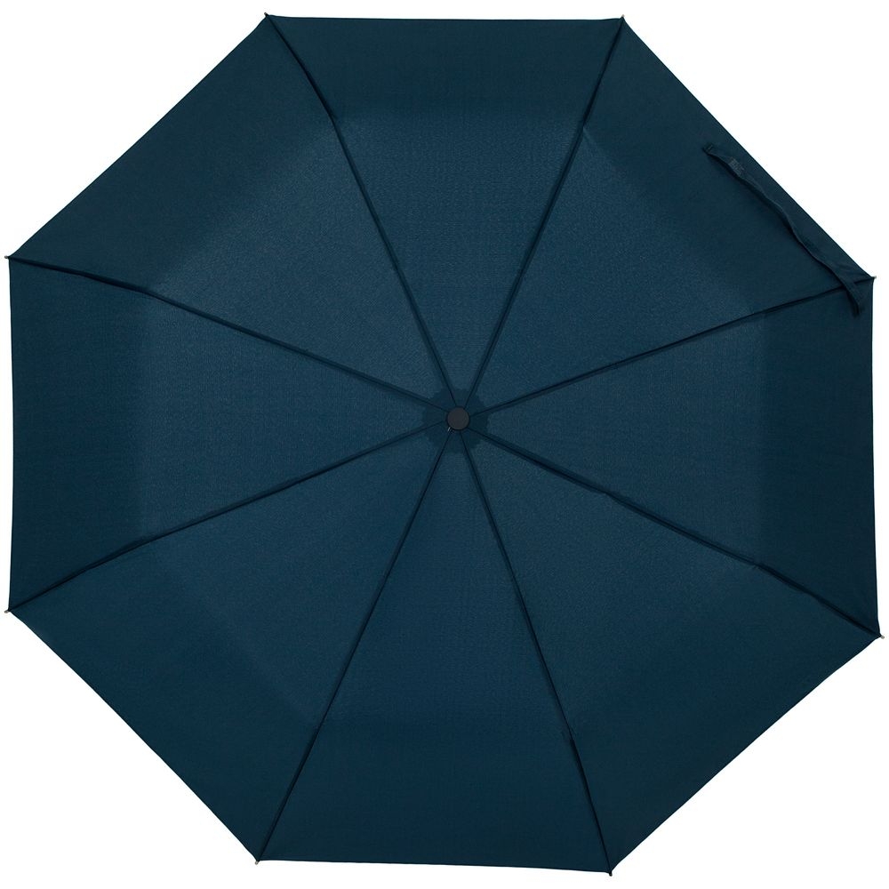 Зонт складной Comfort, синий, синий, купол - эпонж, 190t; ручка - пластик; каркас - металл, алюминий