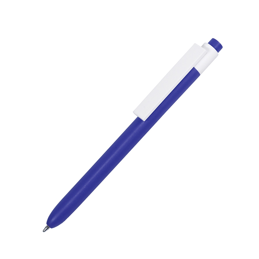 RETRO, ручка шариковая, синий, пластик, синий, белый, пластик