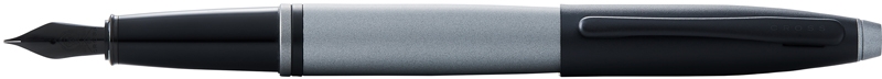 Перьевая ручка Cross Calais Matte Gray and Black Lacquer, перо F, серый, латунь, нержавеющая сталь