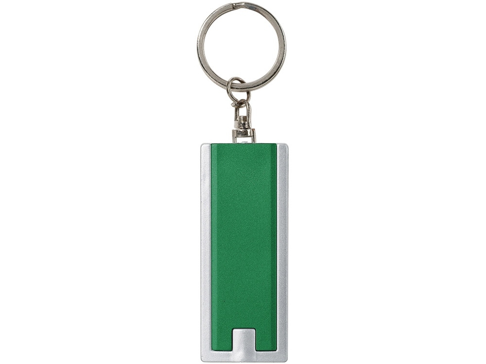 Брелок-фонарик «Castor», зеленый, серебристый, пластик