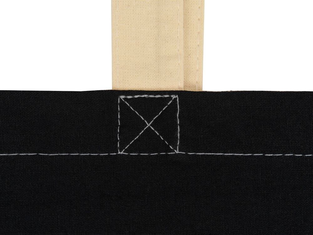 Сумка для шопинга «Twin» двухцветная из хлопка, 180 г/м2, черный, хлопок