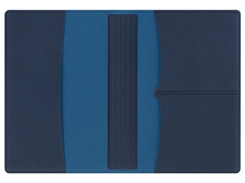 Обложка для паспорта с RFID защитой отделений для пластиковых карт «Favor», синий, пластик