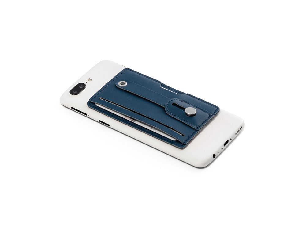 Визитница для смартфона с защитой RFID «FRANCK», синий, кожзам