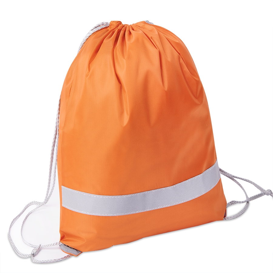 Рюкзак мешок со светоотражающей полосой RAY, оранжевый, 35*41 см, полиэстер 210D, оранжевый, 100% полиэстер, 210d
