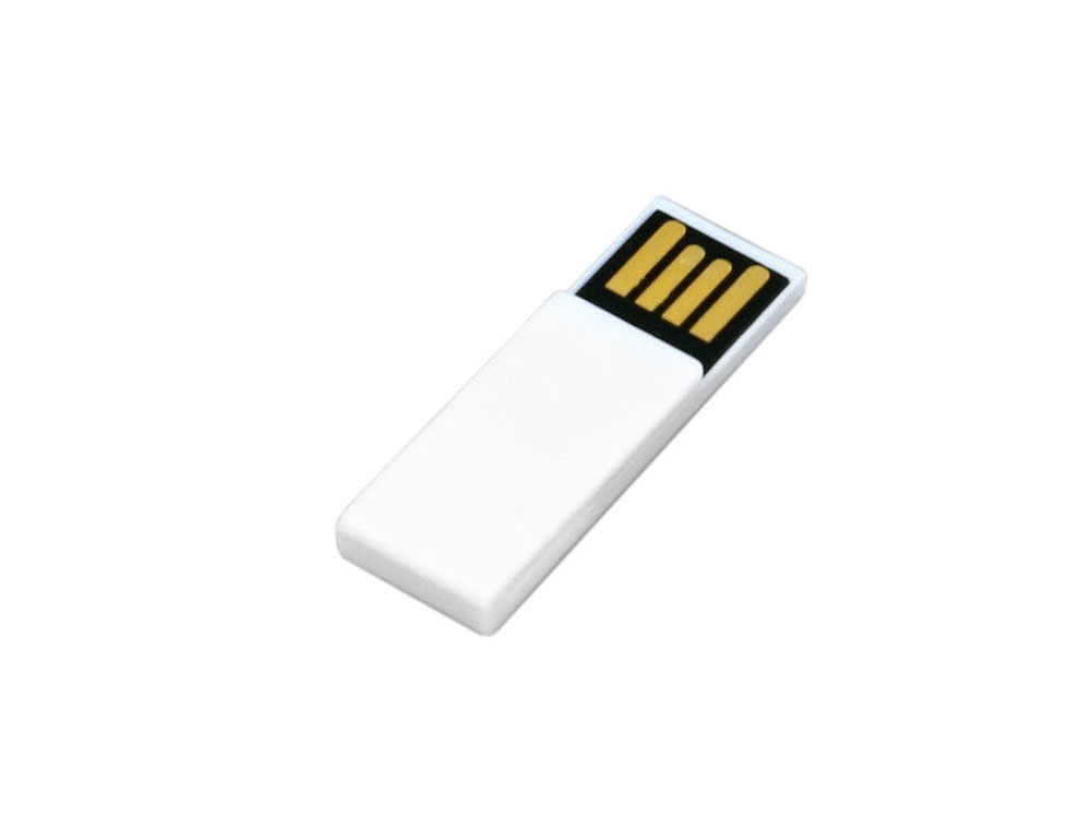 USB 2.0- флешка промо на 8 Гб в виде скрепки, белый, пластик