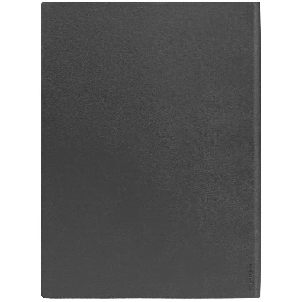 Ежедневник Latte Maxi, недатированный, темно-серый, серый, кожзам