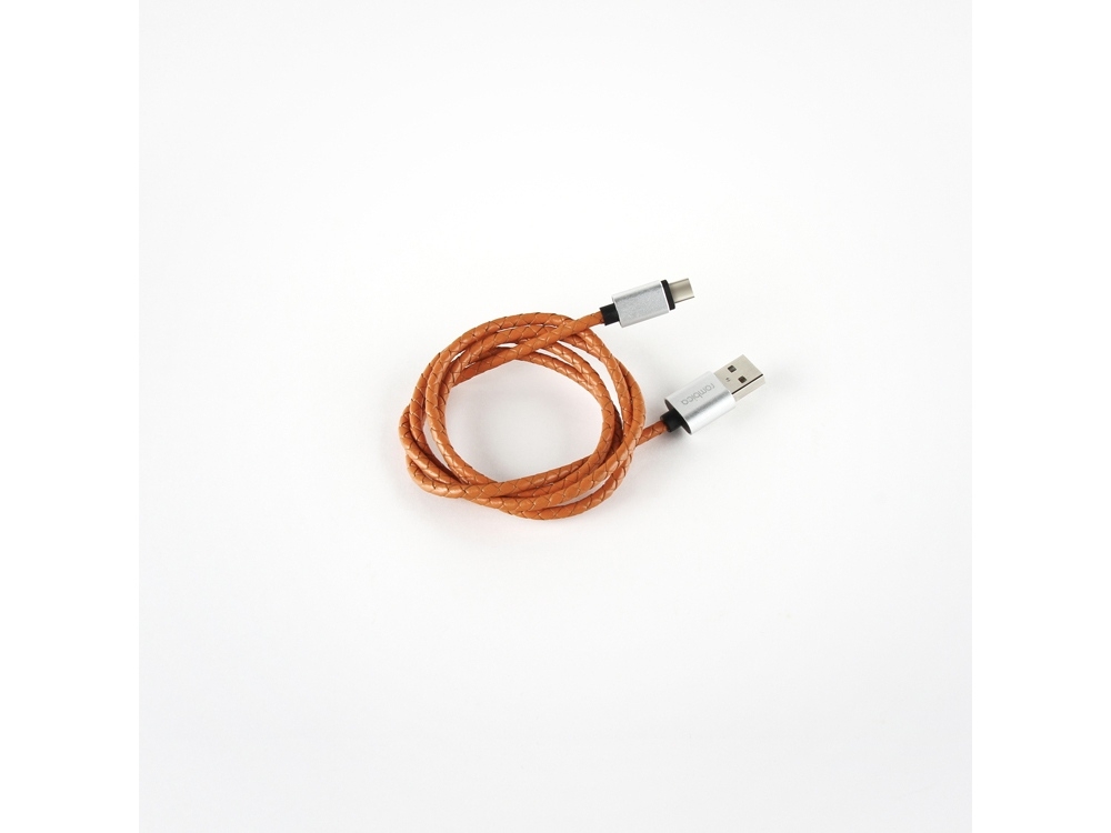 Кабель USB-A - USB-C «DIGITAL CL-05», QC/PD, 1 м, оранжевый, металл