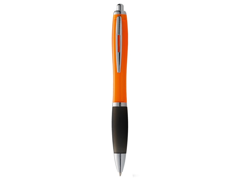 Ручка пластиковая шариковая «Nash», черный, оранжевый, пластик