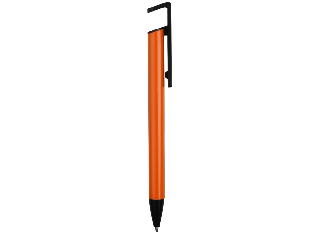 Ручка-подставка шариковая «Кипер Металл», черный, оранжевый, пластик, металл