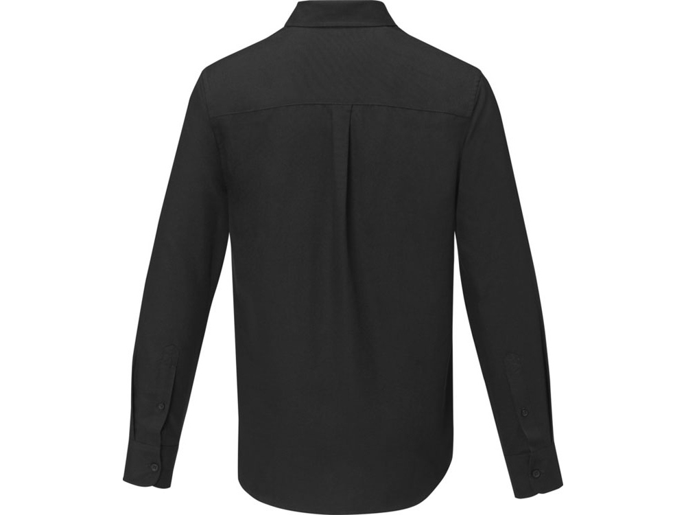 Рубашка «Pollux» мужская с длинным рукавом, черный, полиэстер, хлопок