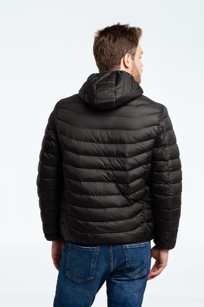 Куртка с подогревом Thermalli Chamonix, черная, черный, верх - полиэстер 100%, плотность 290-300 г/м²; подкладка - полиэстер 100%, электрогрелка - углеродное волокно (графен)