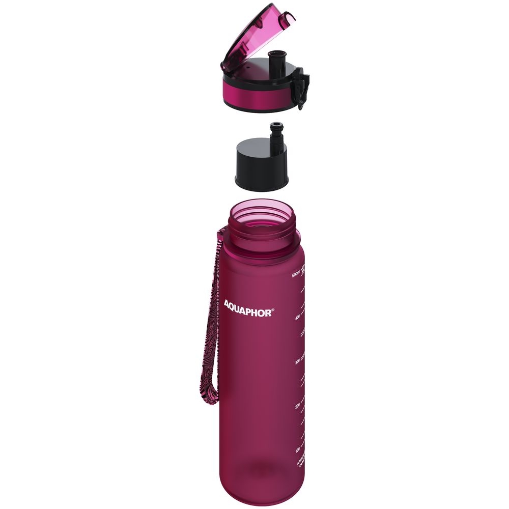 Бутылка-фильтр «Аквафор Сити», ярко-розовая (фуксия), розовый, пластик