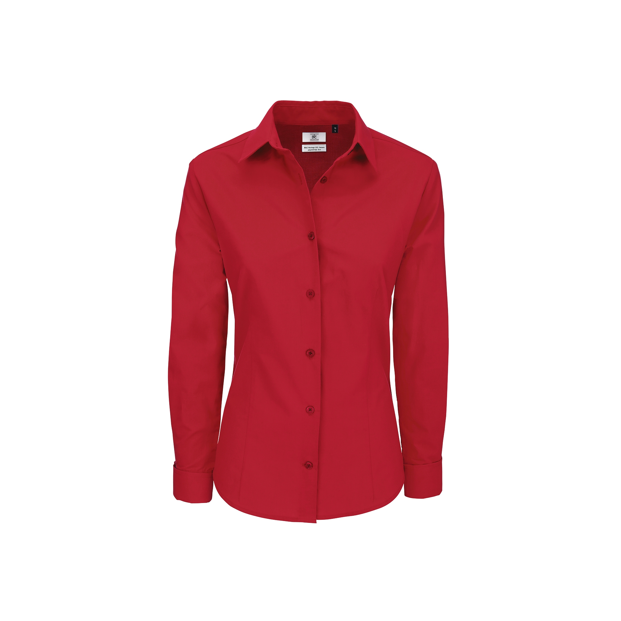 Рубашка женская с длинным рукавом Heritage LSL/women, красный, гребенной хлопок 100%, ткань поплин
