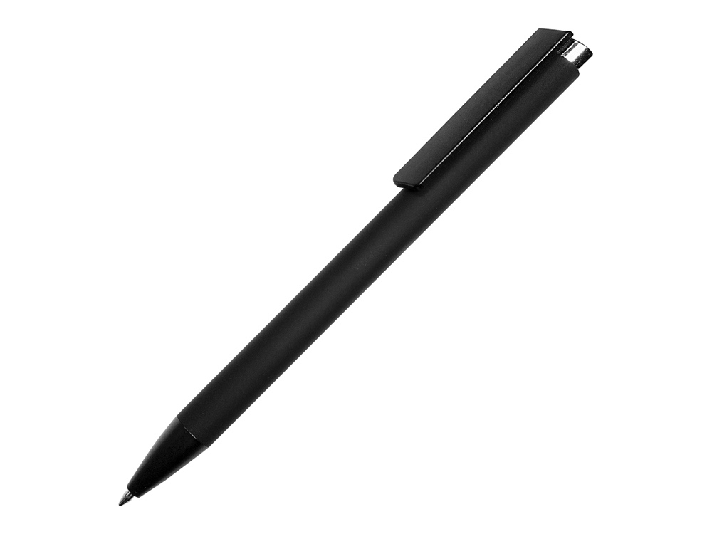 Ручка металлическая шариковая «Taper Metal» soft-touch, черный, серебристый