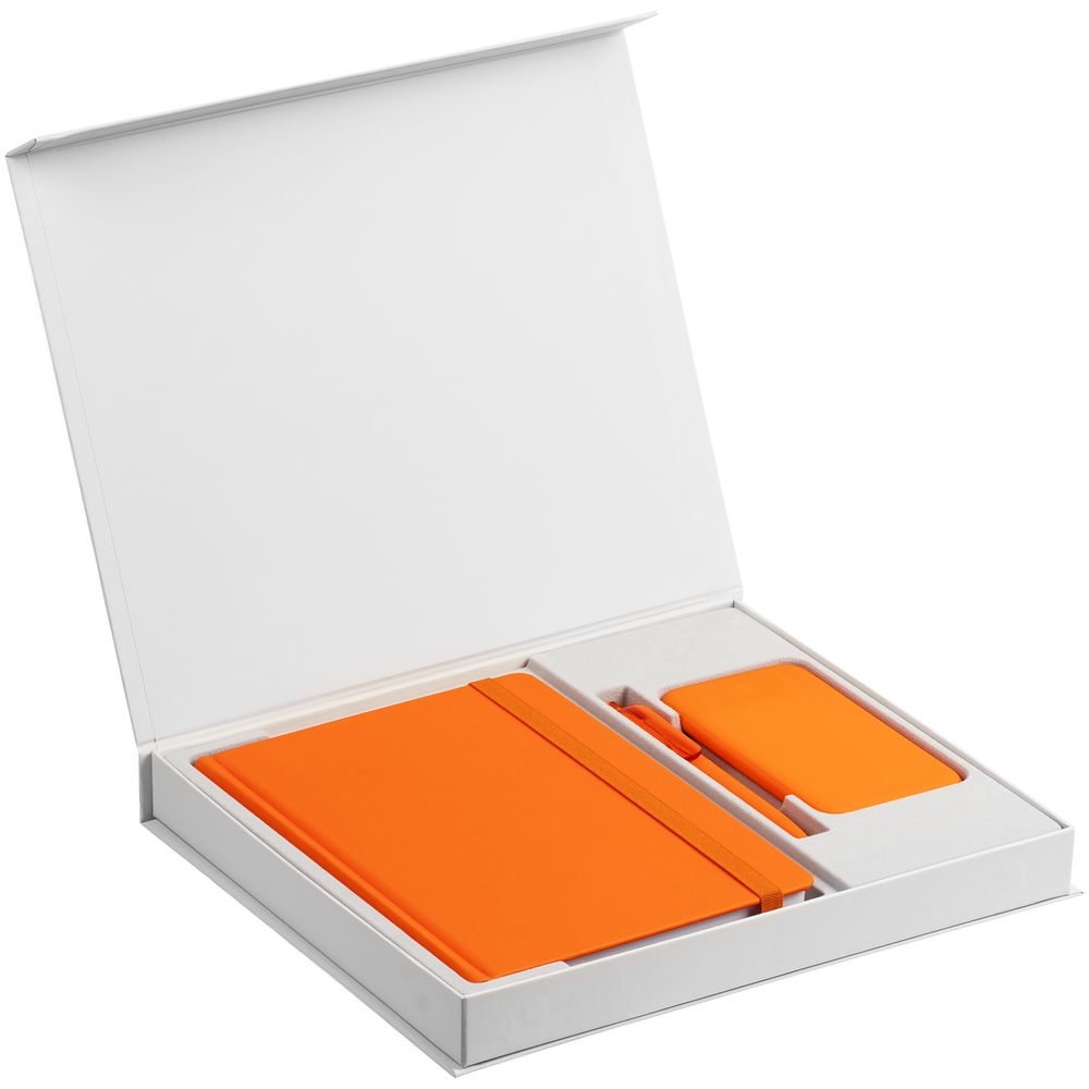 Набор Favor Energy, оранжевый, оранжевый, искусственная кожа; картон; пластик; покрытие софт-тач
