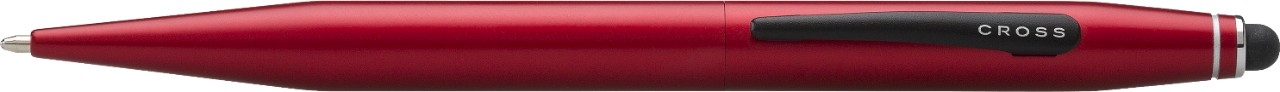 Шариковая ручка Cross Tech2 со стилусом. Цвет - красный., красный, латунь, нержавеющая сталь