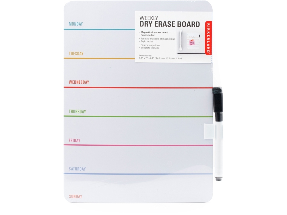 Магнитная доска для заметок с маркером «Erase Board», белый, металл, бумага