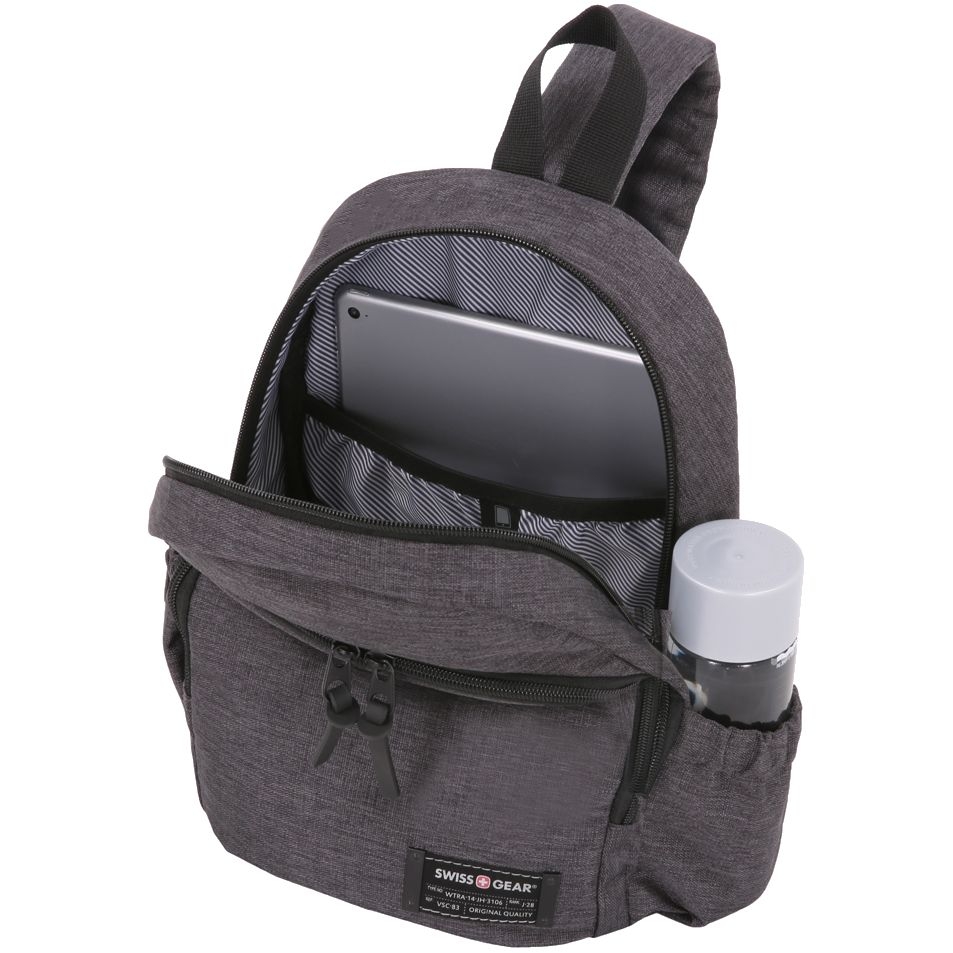 Рюкзак на одно плечо Swissgear Grey Heather, серый, серый, полиэстер