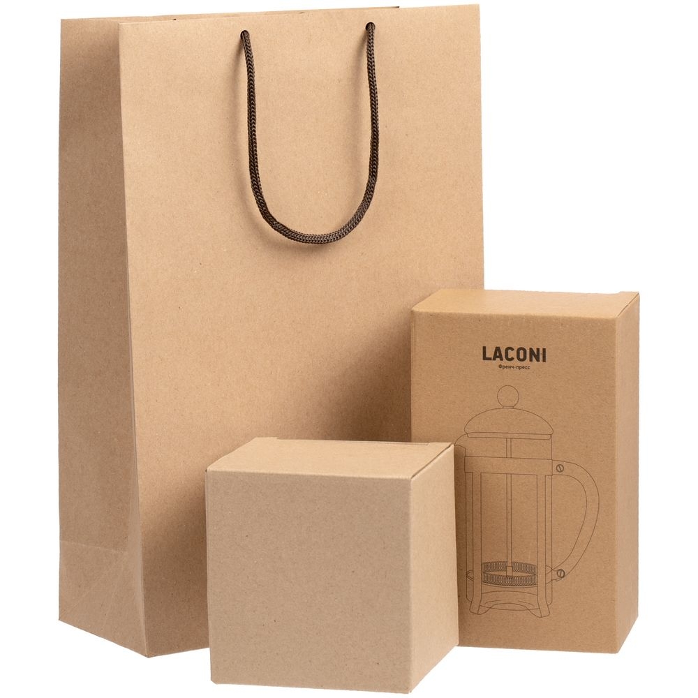 Набор для чая Laconi, черный, черный, пластик, нержавеющая сталь, покрытие софт-тач; кружка - фаянс; френч-пресс - боросиликатное стекло