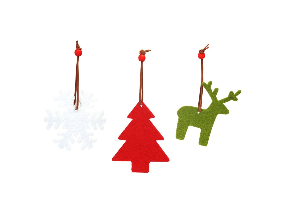 Войлочное рождественское украшение ABEND, северный олень, зеленый, шерсть