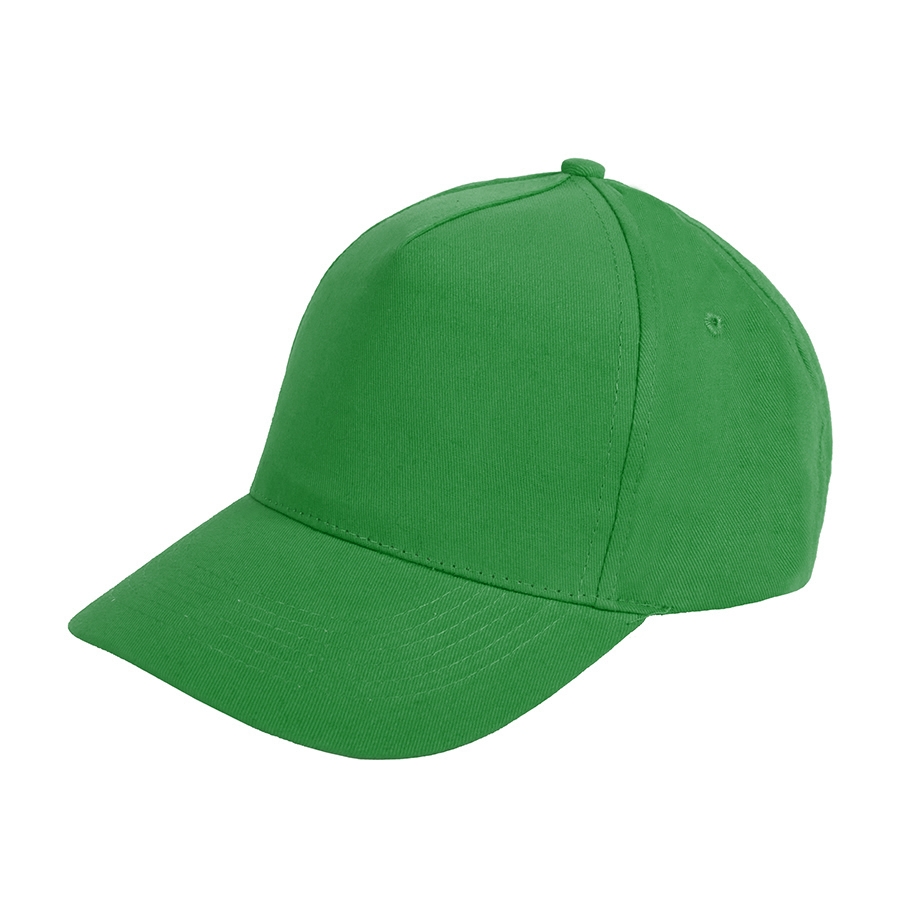 Бейсболка "Optima S", 5 клиньев, металлическая застежка; ярко-зелён; 100% хлопок; плотность 175 г/м2, зеленый, хлопок 100%, плотность 175 г/м2
