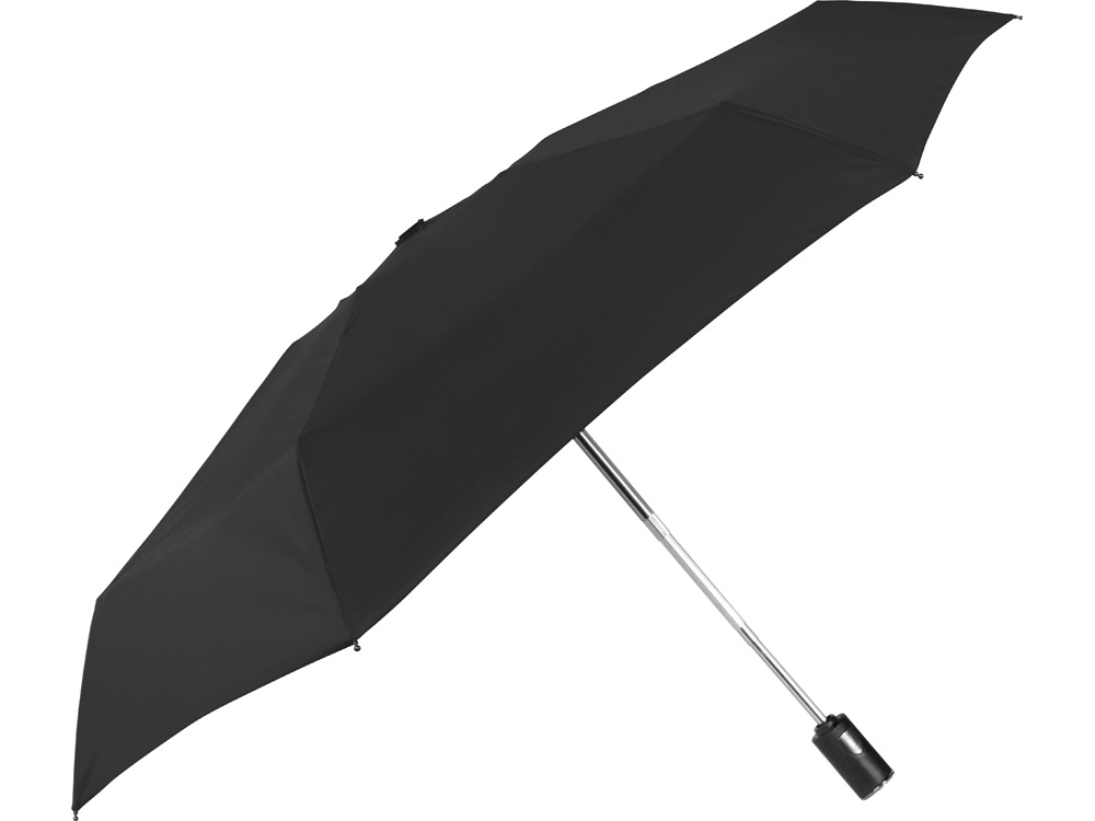 Зонт складной «Auto compact» автомат, черный, полиэстер