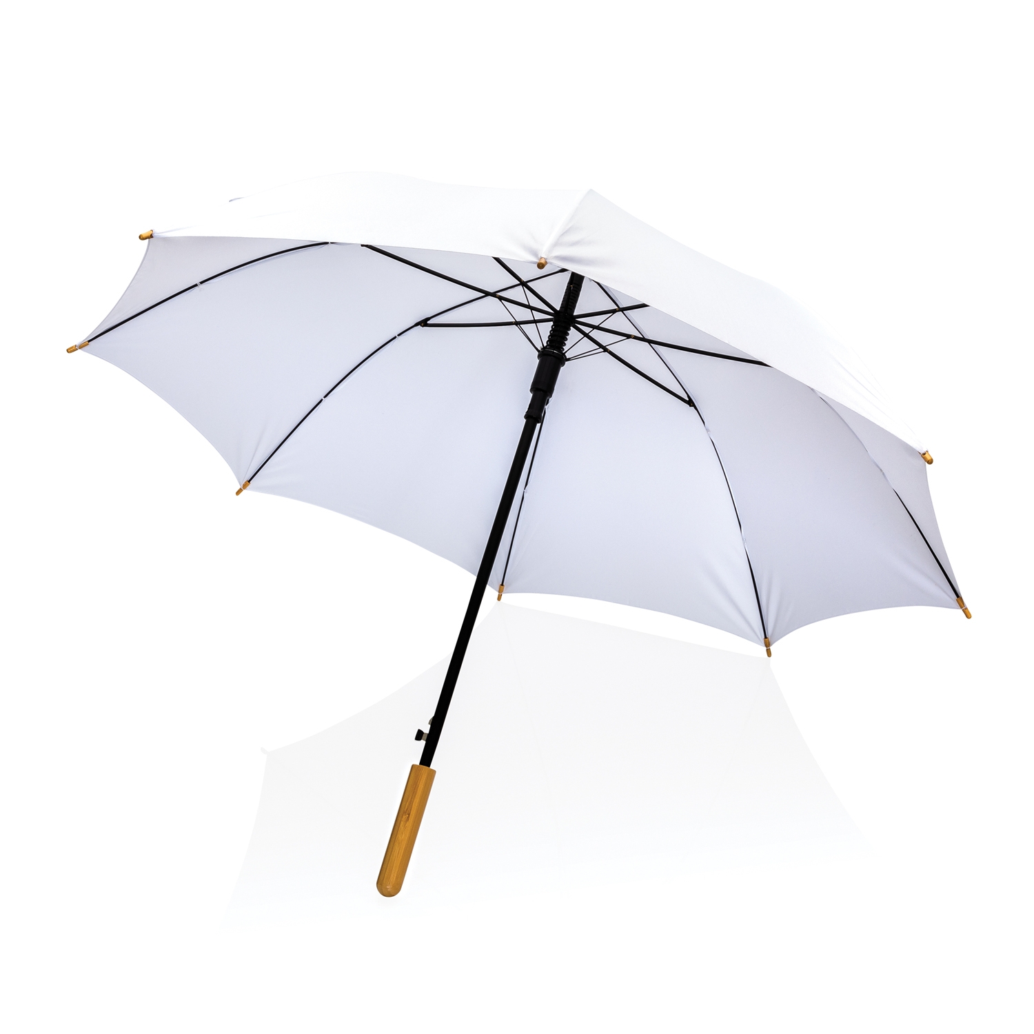 Автоматический зонт-трость с бамбуковой рукояткой Impact из RPET AWARE™, d103 см , rpet; металл