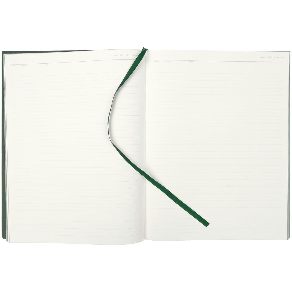 Ежедневник Flat Maxi, недатированный, зеленый, зеленый, soft touch