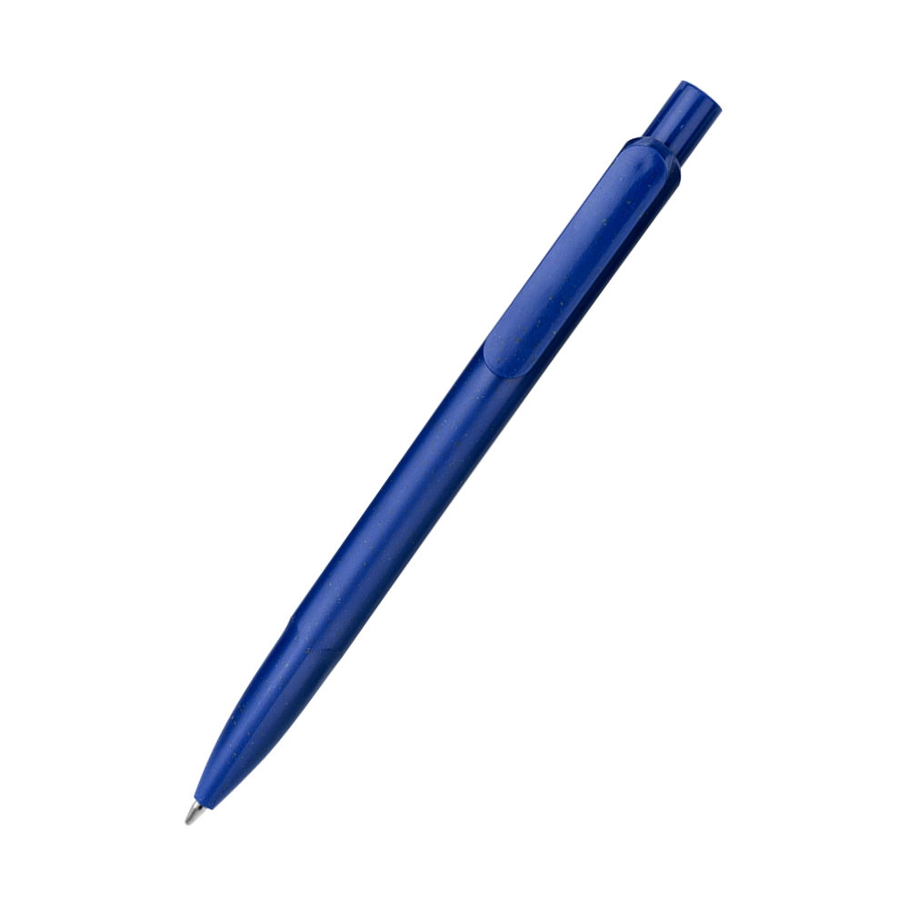 Ручка из биоразлагаемой пшеничной соломы Melanie, синяя, синий
