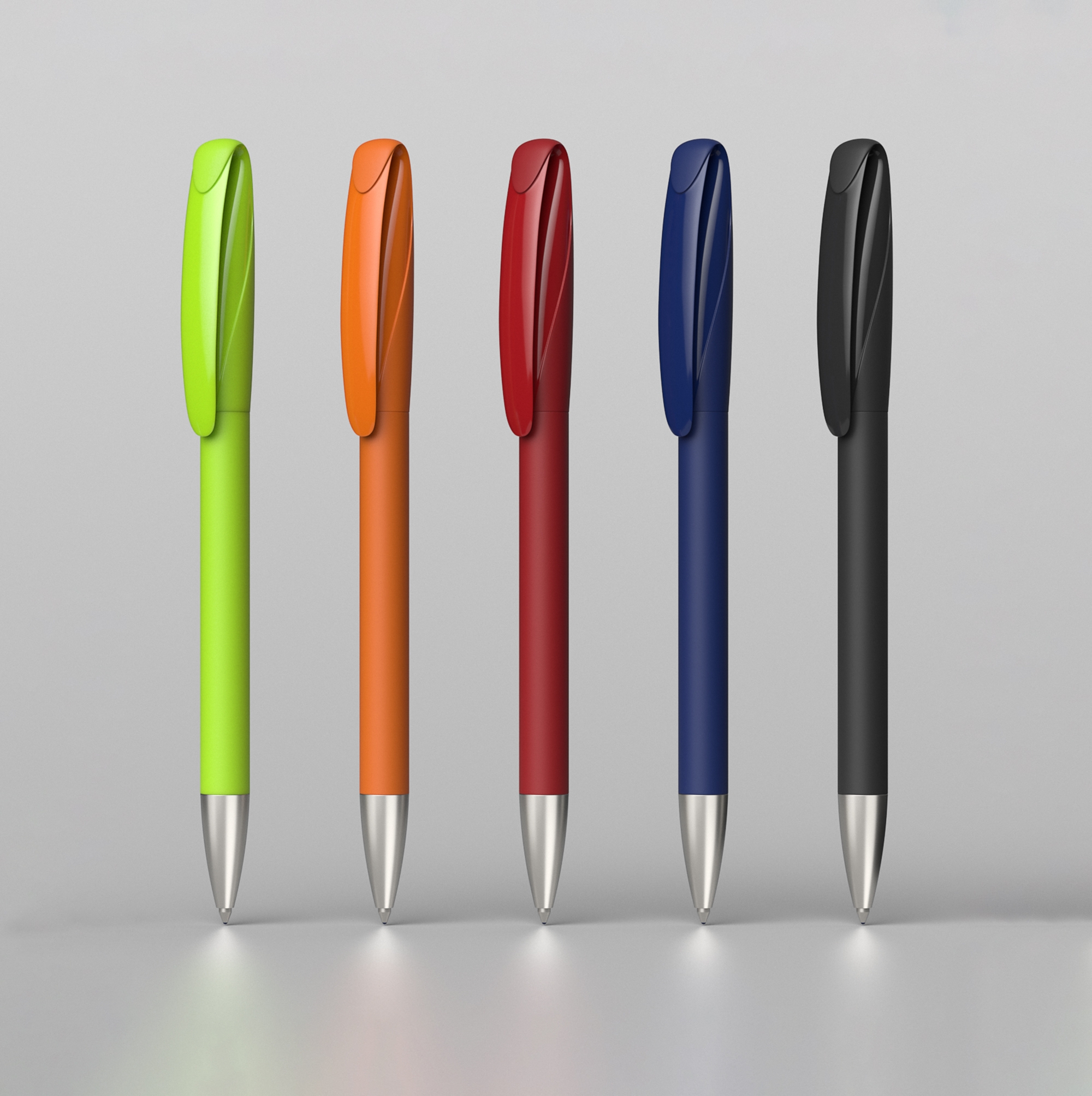 Ручка шариковая BOA SOFTTOUCH M, покрытие soft touch, зеленый, пластик/soft touch/металл