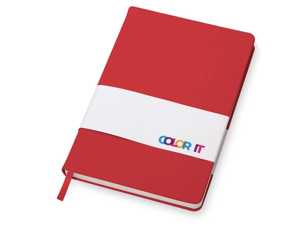 Бизнес-блокнот А5 «С3» soft-touch с магнитным держателем для ручки, красный, пластик, кожзам