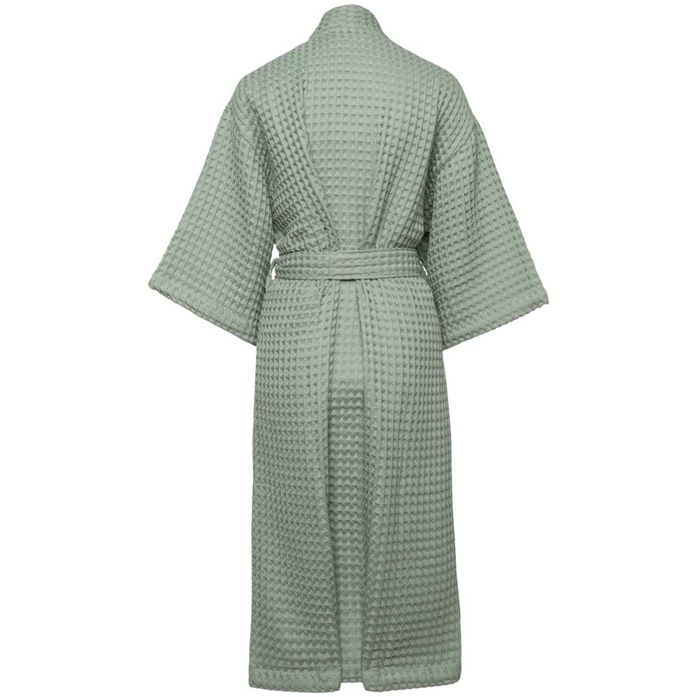 Халат вафельный женский Boho Kimono, зеленая мята, зеленый, хлопок