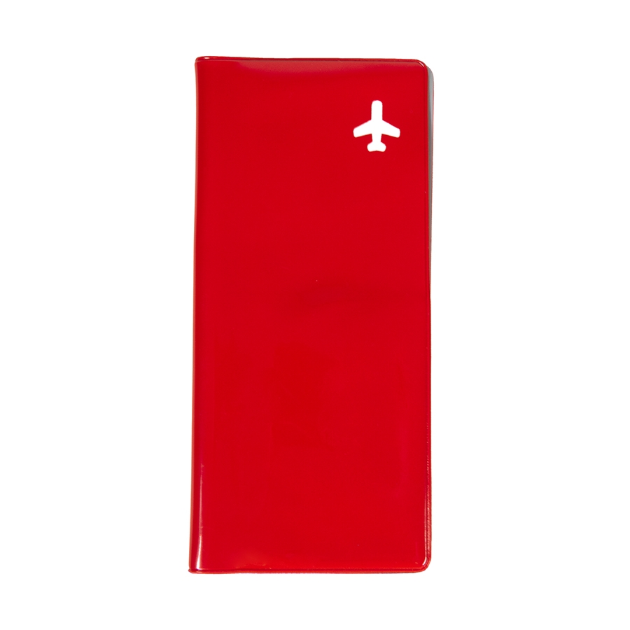 Обложка для тревел-документов "Flight" 10,3 x 21,8 см, ПВХ, красный, красный, pvc