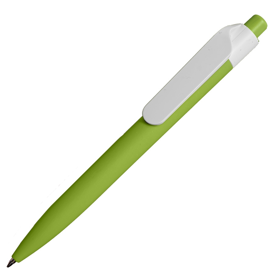 Ручка шариковая N16 soft touch, зеленое яблоко, пластик, цвет чернил синий, зеленый, abs пластик с покрытием soft touch