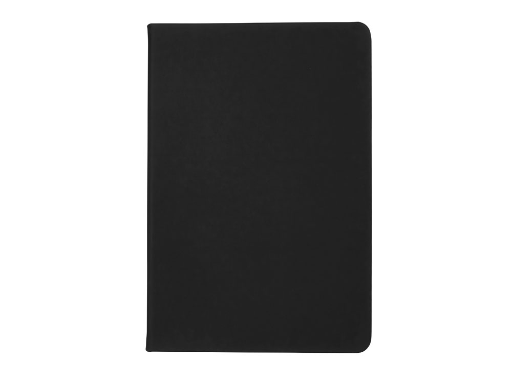 Бизнес-блокнот А5 «C2» soft-touch, черный, кожзам, soft touch