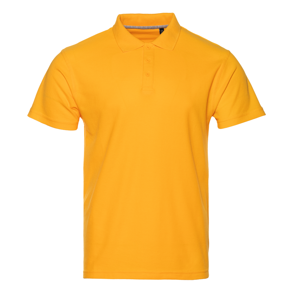 Рубашка поло мужская STAN хлопок/полиэстер 185, 104, Жёлтый, 185 гр/м2, хлопок