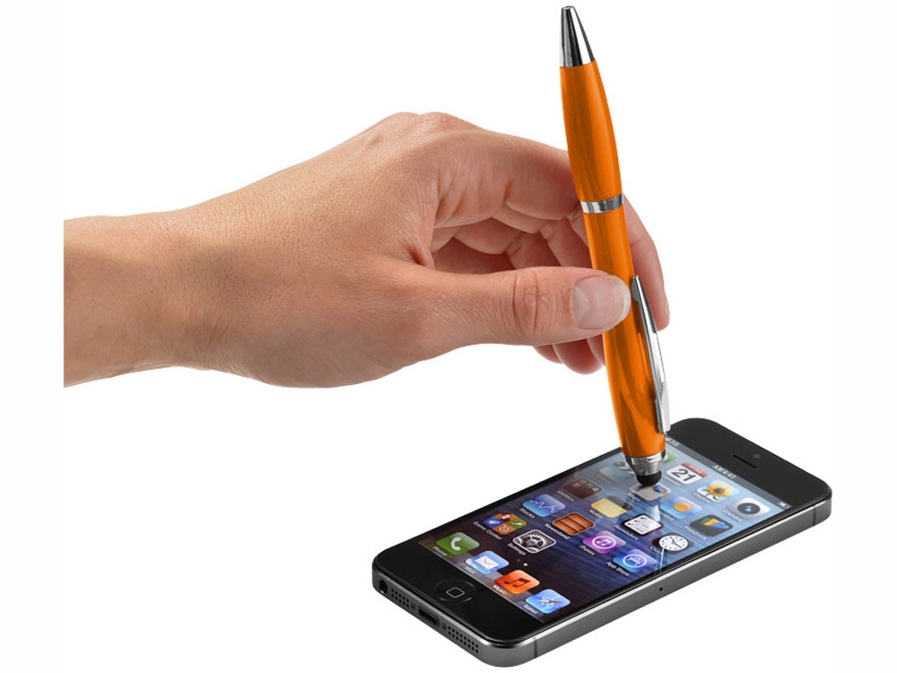 Ручка-стилус шариковая «Nash», оранжевый, пластик