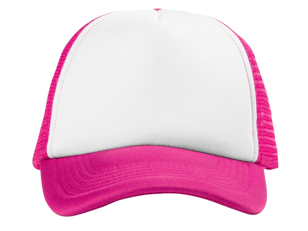 Бейсболка «Trucker», белый, розовый, полиэстер