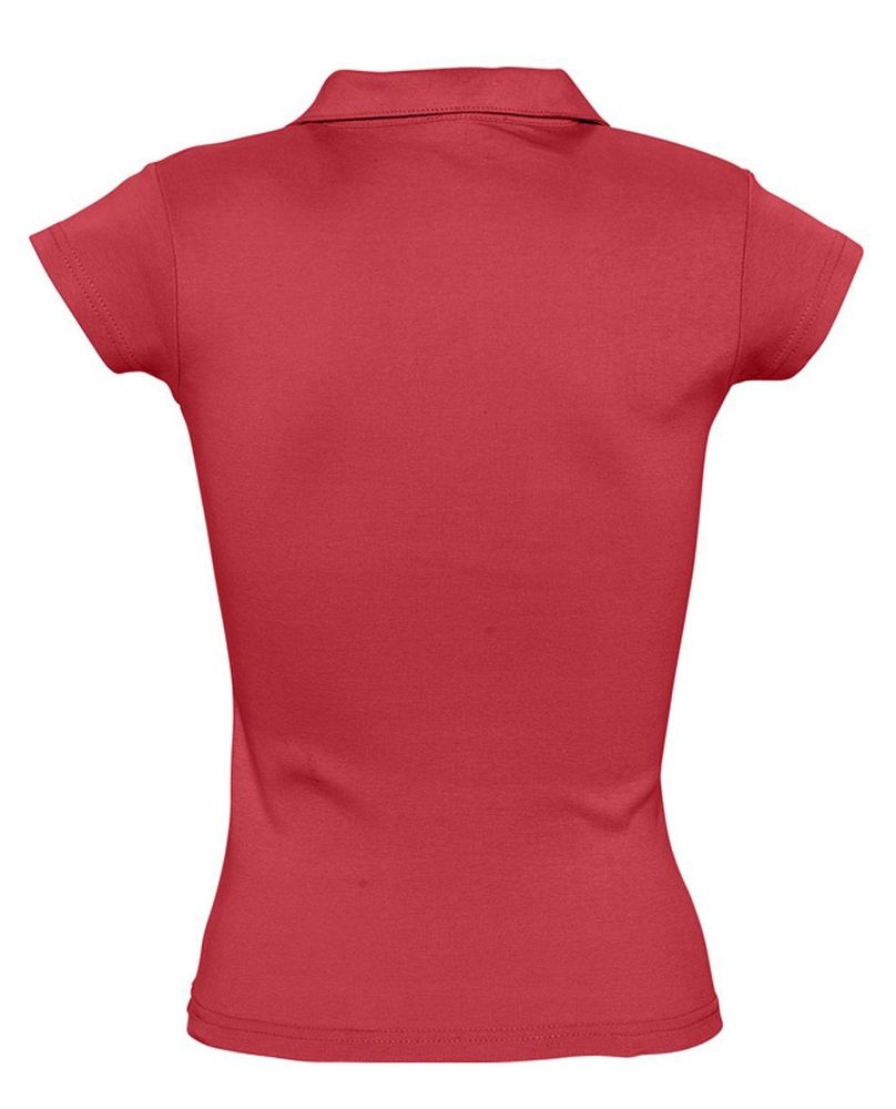 Рубашка поло женская без пуговиц Pretty 220, красная, красный, хлопок