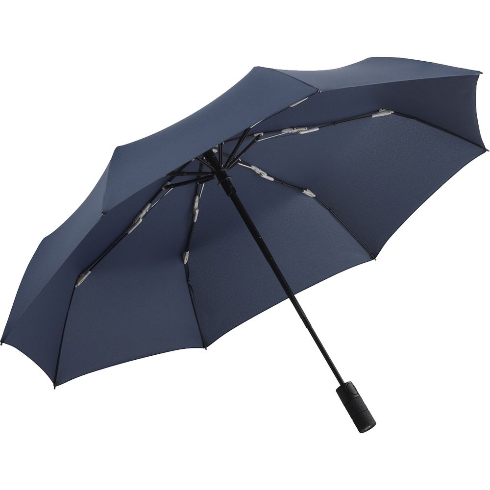 Зонт складной Profile, темно-синий, синий, сталь, купол - эпонж; ручка - пластик; каркас - стеклопластик