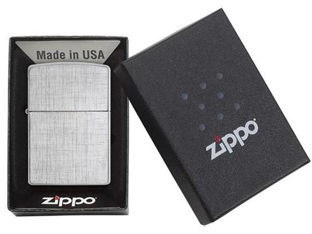 Зажигалка ZIPPO Classic с покрытием Brushed Chrome, серебристый, металл