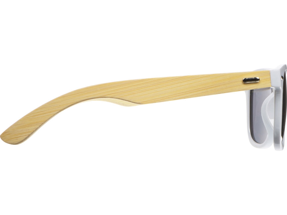 Очки солнцезащитные с бамбуковыми дужками «Rockwood», белый, пластик, бамбук