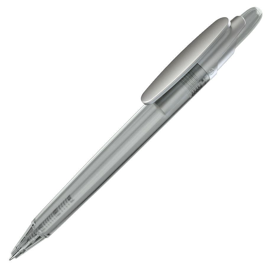 OTTO FROST SAT, ручка шариковая, фростированный белый/серебристый клип, пластик, белый, серебристый, пластик