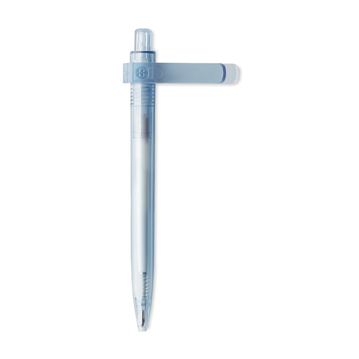 Ручка из RPET, прозрачный голубой, pet-пластик