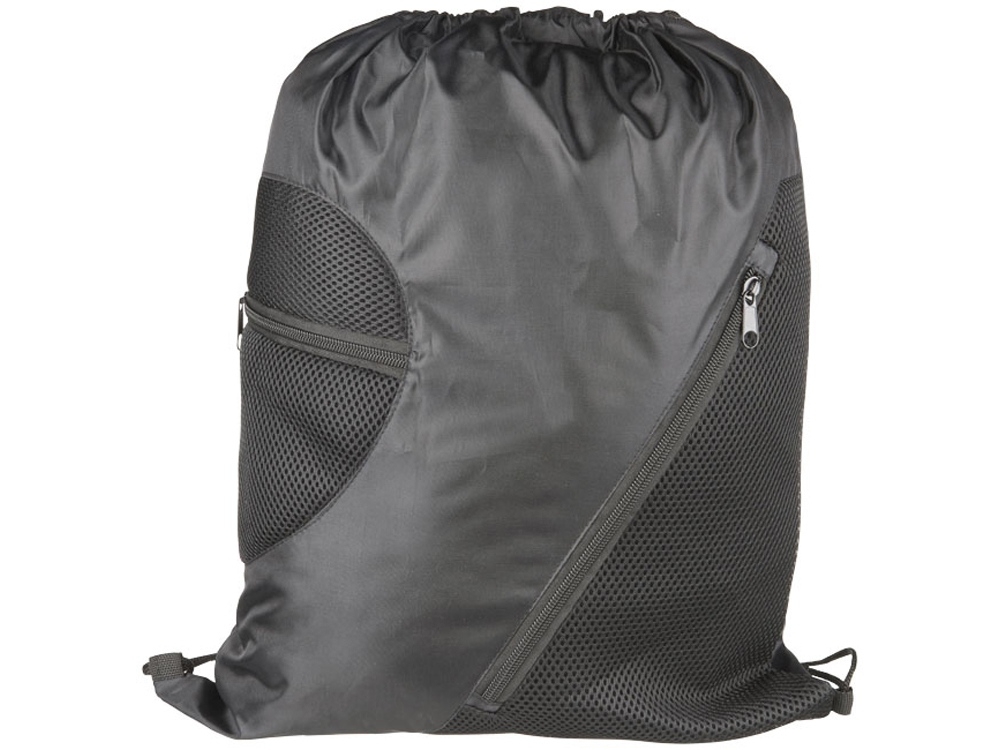 Спортивный рюкзак из сетки на молнии, черный, полиэстер